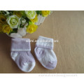 fashional organic fabric handfeel color trap white baby socks